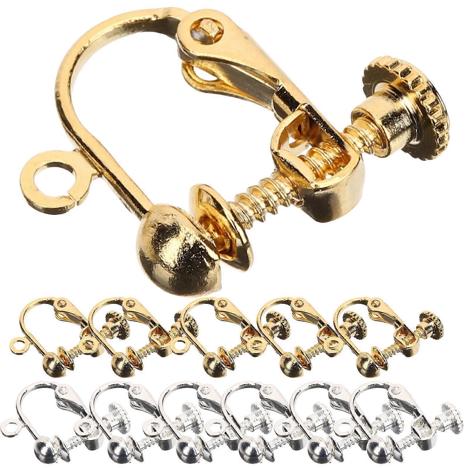 12pcs Clip on Earring Converter Adjustable Screw on Earring Backs Clip on Earring Backs