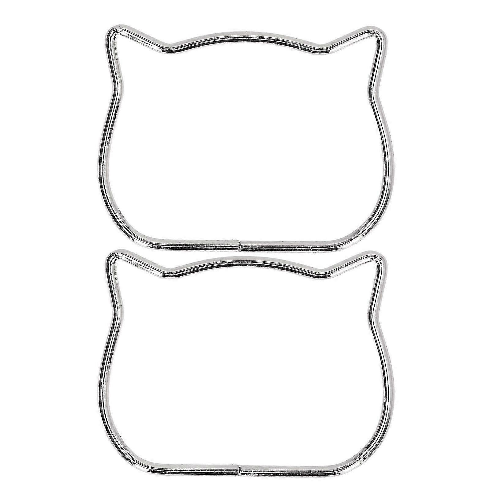 Purse Handle Cute Exquisite Cat Ears DIY Handbag Purse Handle Hardware AccessoriesSilver