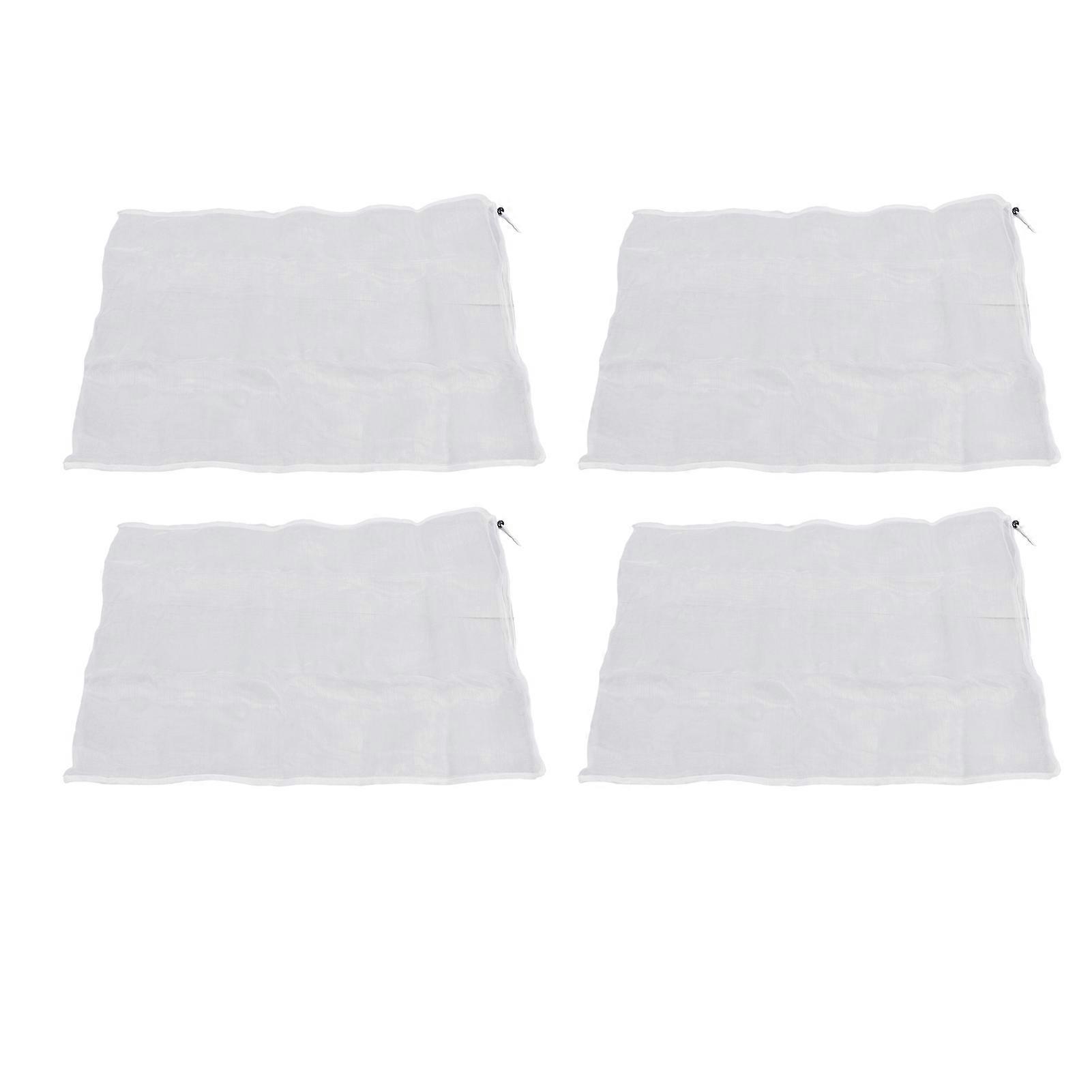 4PCS Protective Cover Netting Barrier Drawstring Design Garden Bird Barrier Mesh Cover 0.7x1m