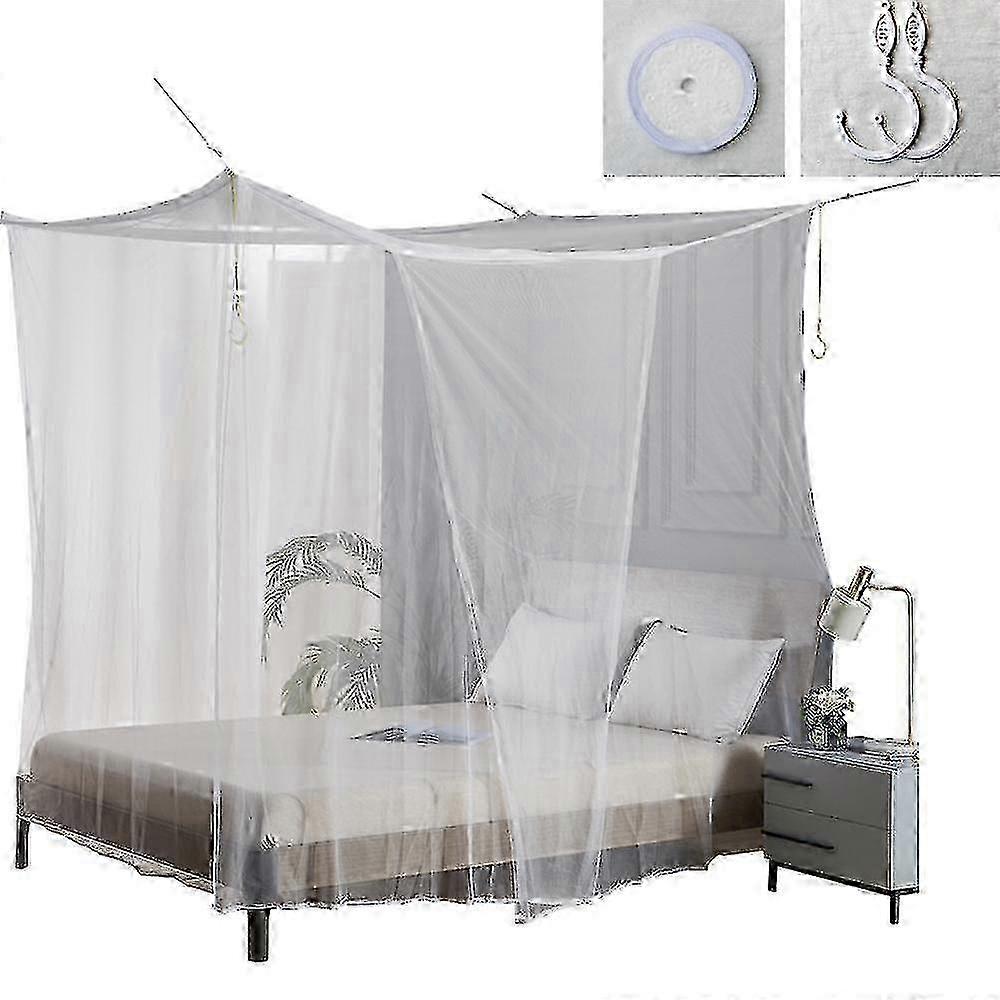 Mosquito Net For Double Bed, White, 150 X 200 X 190 cm