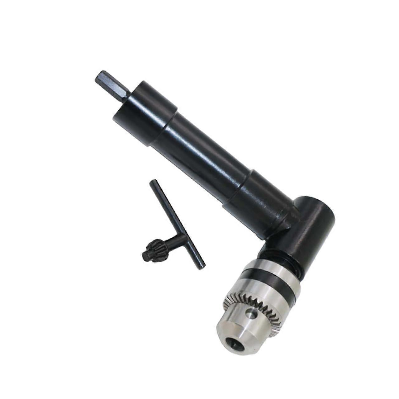 90 Degree Angle Drill Attachment Right Angle Drill Socket Holder Slim Profile Black Metal For Tight Spaces