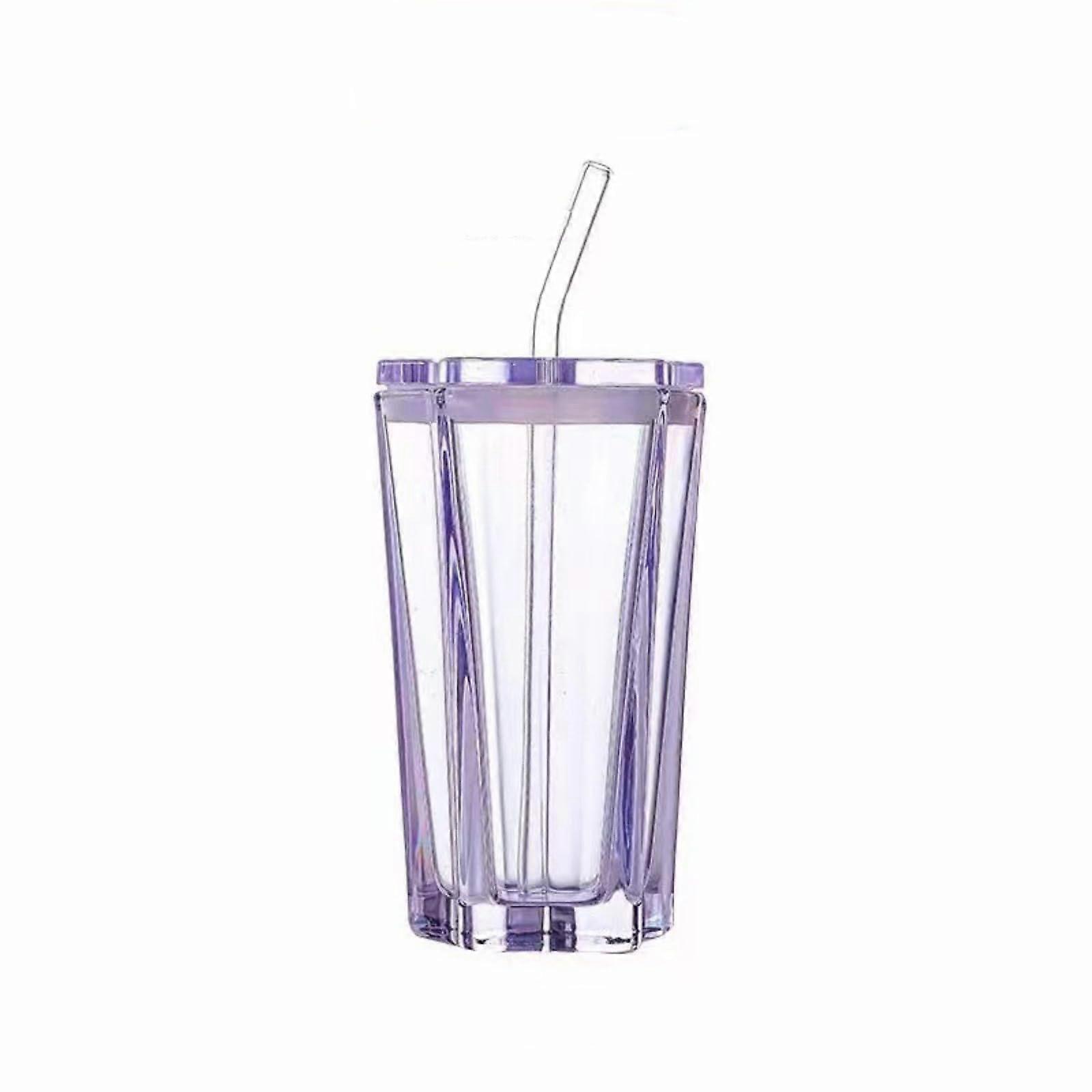Simple Pentagram Water Cup Gradient Purple 300ml Pentagram Design