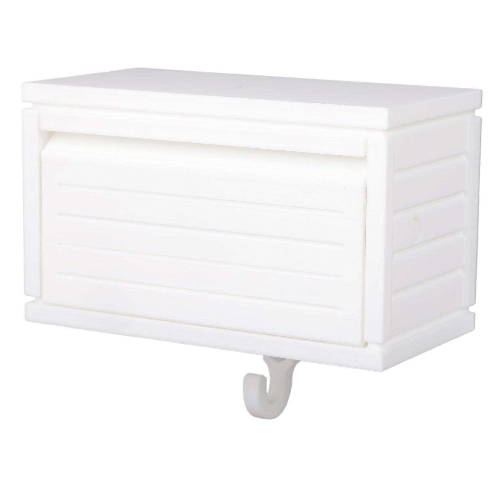 Automotive Style Striped Key Holder Box Organizers Storage Solution Secure Cabinet Design Suitable For House Key Storage  White