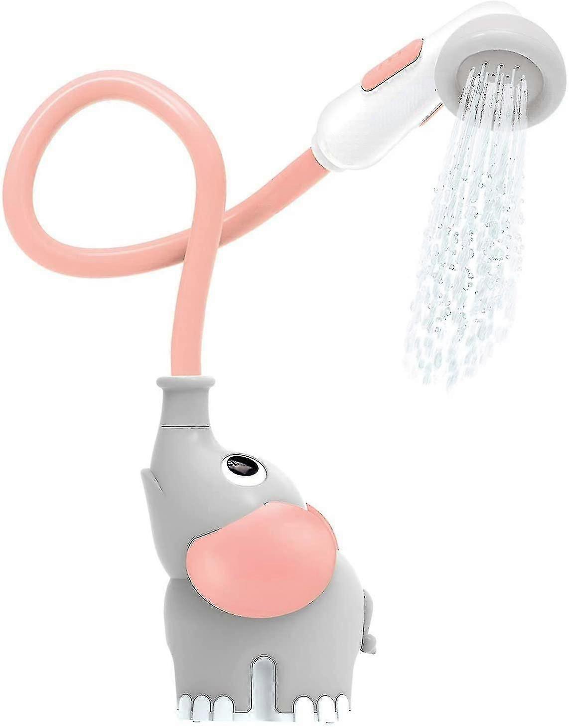 Baby Shower Head - Elephant Water Pump And Trunk Shower Rinser - For Newborns In Bathtub Or Sink (pink)