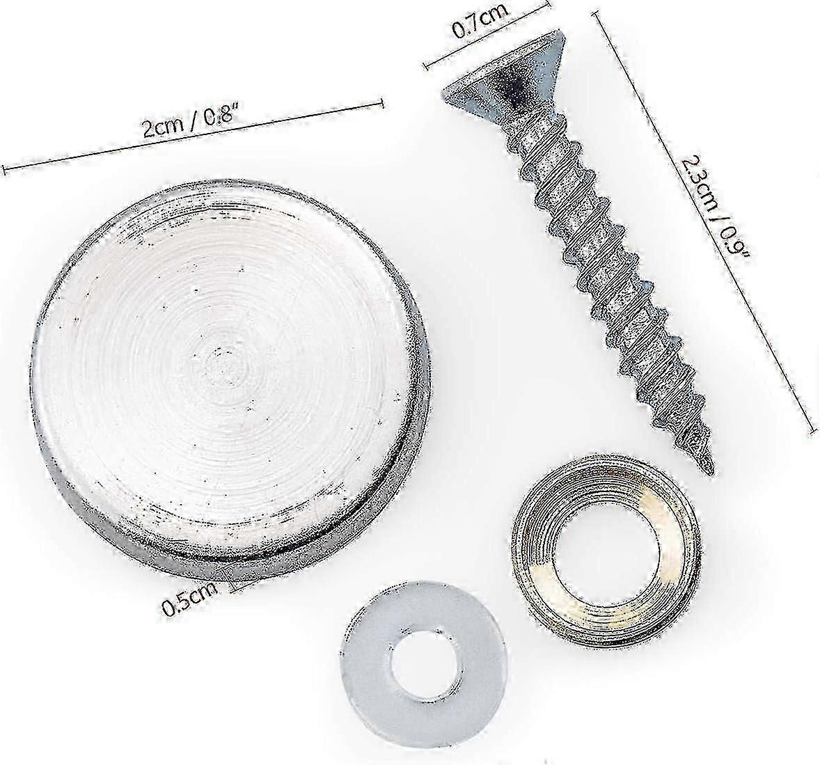 32 قطعة مسامير مرآة زخرفية ، مسامير زجاجية ، مسامير برغي غطاء لألواح التثبيت على الحائط