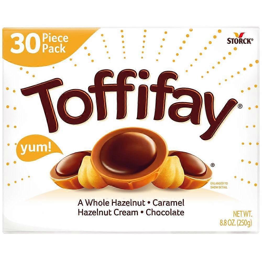 Toffifay Hazelnut Chocolate Caramel Candy Box, 30 Pieces