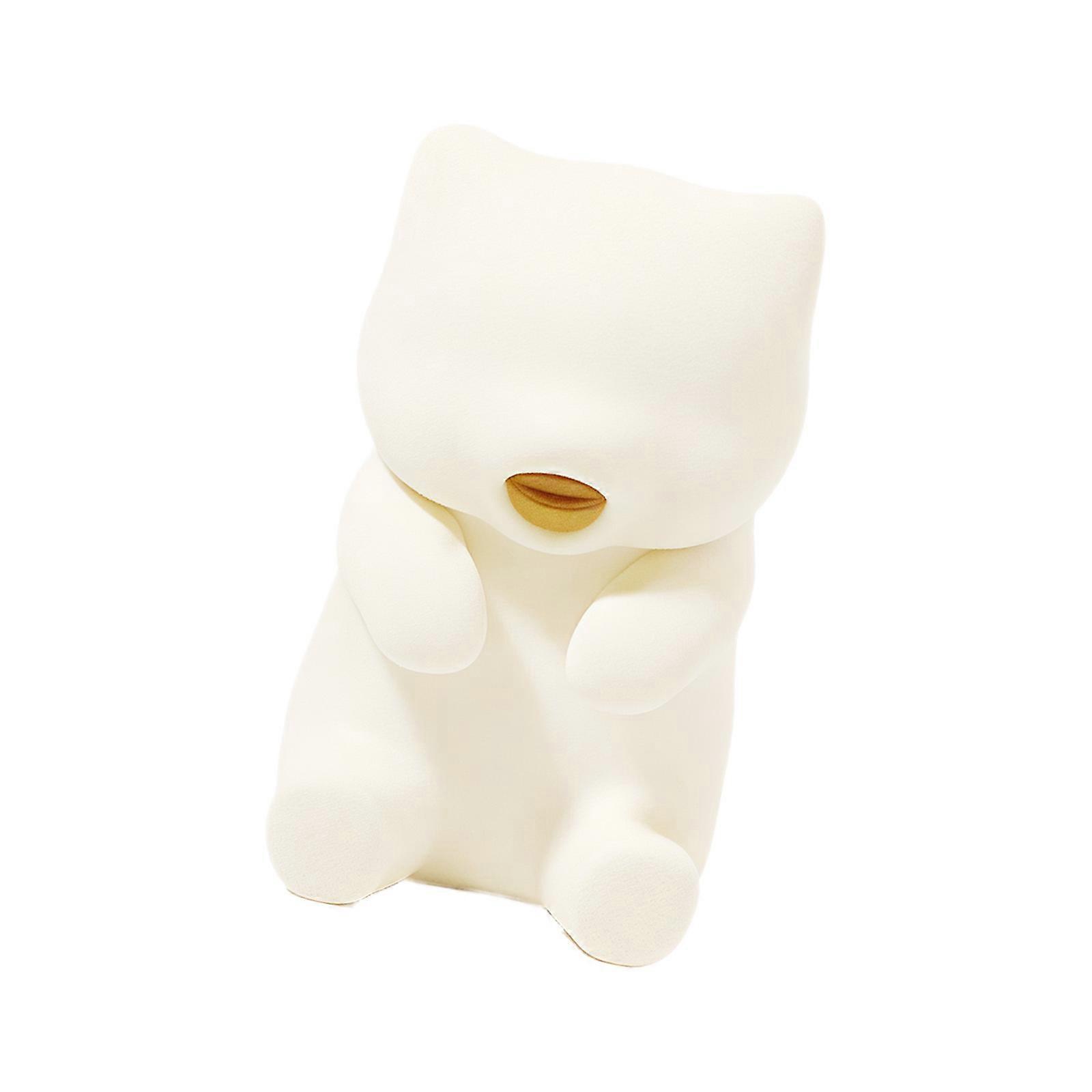 Drink Temperature Adjuster With Cartoon Cats Aesthetic Fast Cooling Feature Lightweight Travel Friendly Design  White