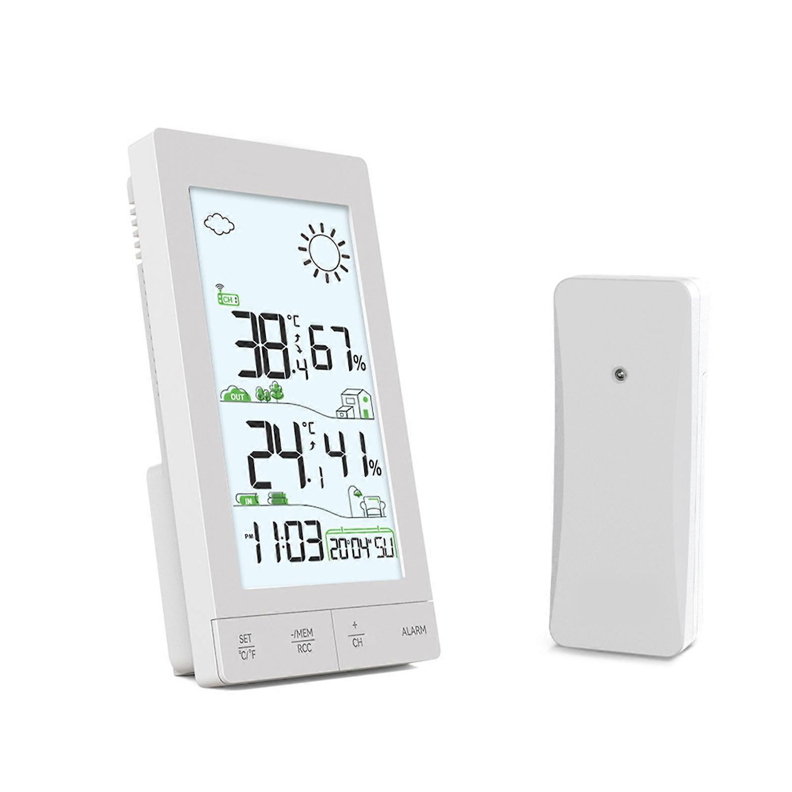 Wireless Weather Stations with touch screens interfaces  Precise Temperature & moisture  trackings  Device for Indoor Outdoor Multicolor