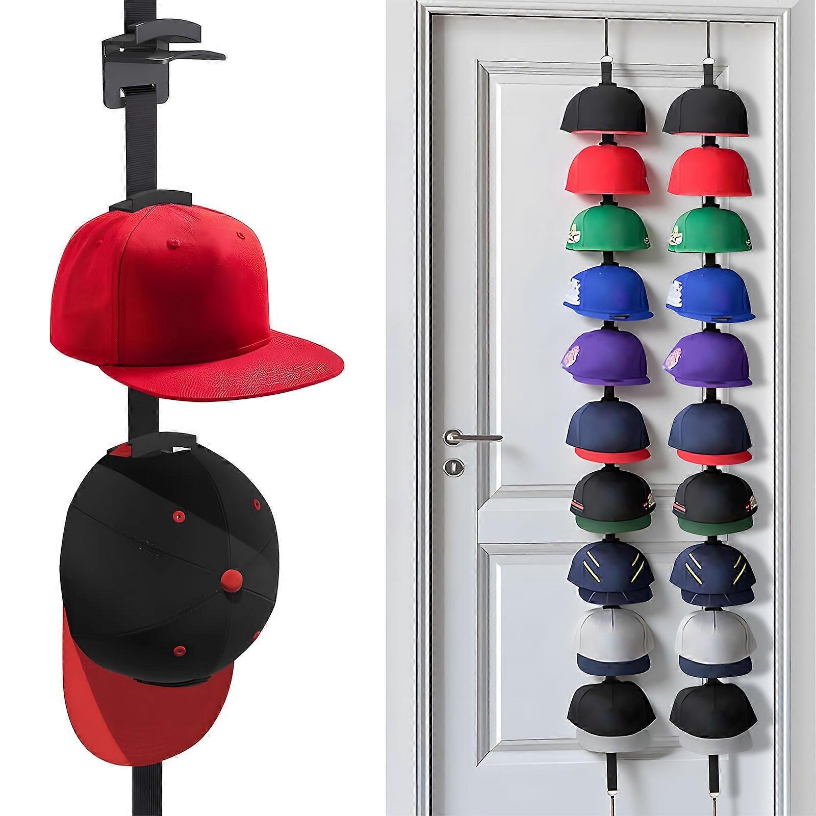 Simple Modifiable Baseball Hatstand Over Door Mounted Hook For Immediate Storage Multicolor
