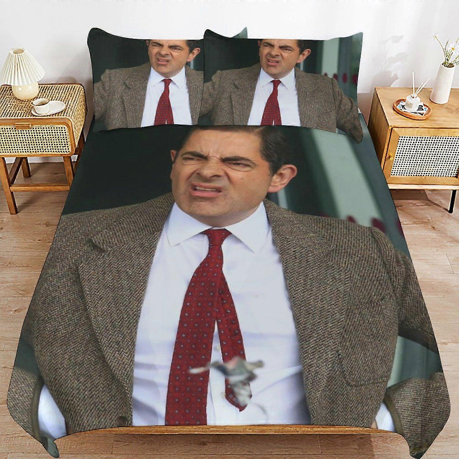 k147 Rowan Atkinson Practical Fabric Sleep Ready Texture High Thread Composition Duvet Cover Sets Convenience p147