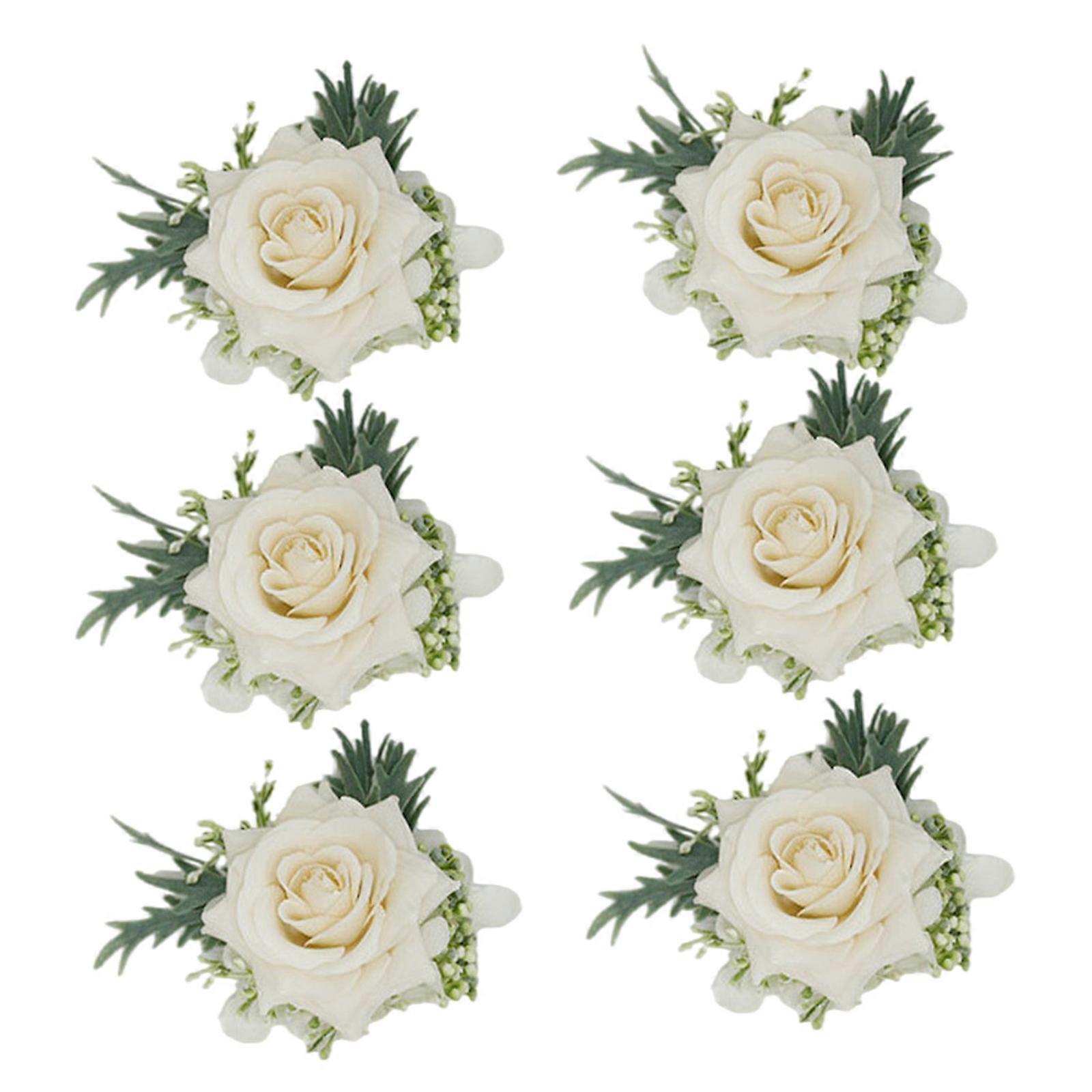 Soft Padded Floral Wedding Wristlet And Boutonniere Set With Mixed Color Design For Formal Occasion Ceremonies Multicolor