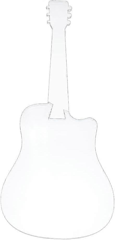 Guitar Serving Board Router Template Woodworking Router Inlay Template with Film for Creating Unique Inlays in Signs Craft Projects 6.7x15.2inch 6mm T