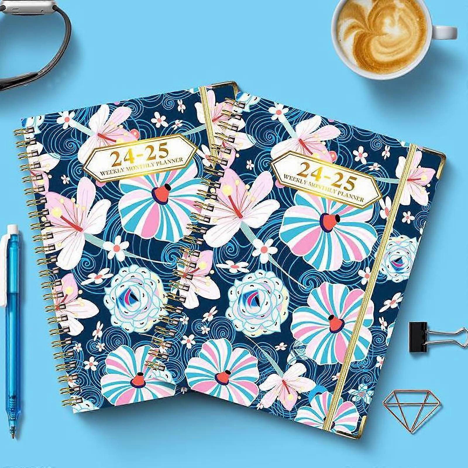 100Fens 2024-2025 English Schedule A5 Plan Book With Separating Pages Plan Notebook Coil Book