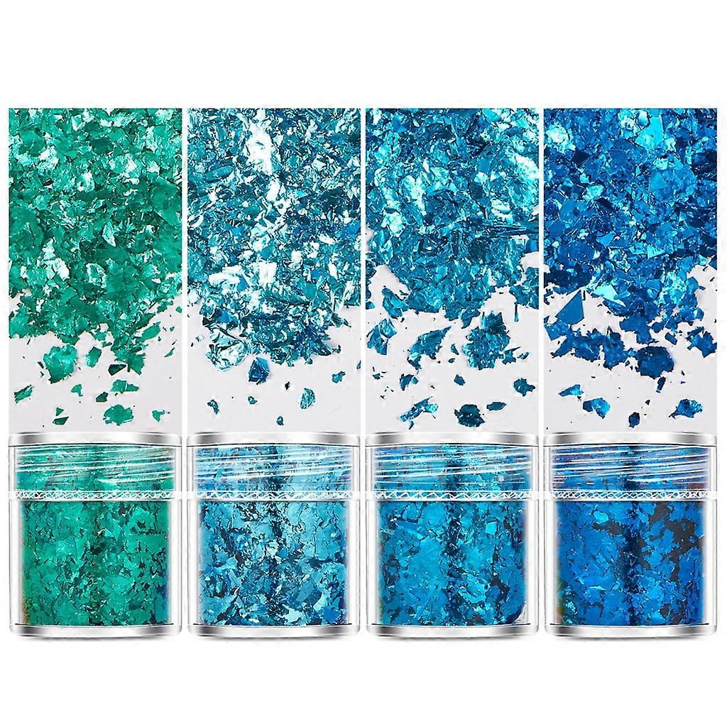 Dazzling Golden Flakes Glitter Leaf Sheets for Projects and Artistic Creation