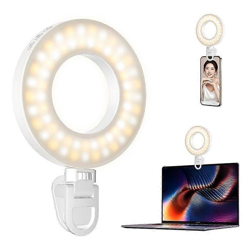 Selfie Ring Light 3500K-8500K, Adjustable LED Ring Light with Clamp for Phone, Fill Light