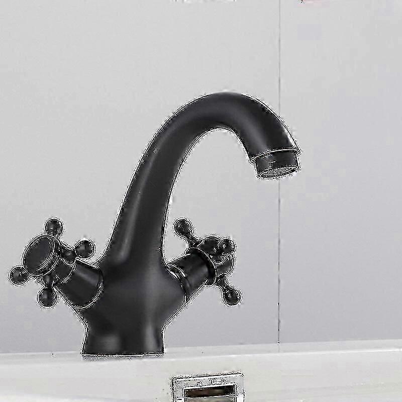 Double handle bathroom faucet in Victorian style