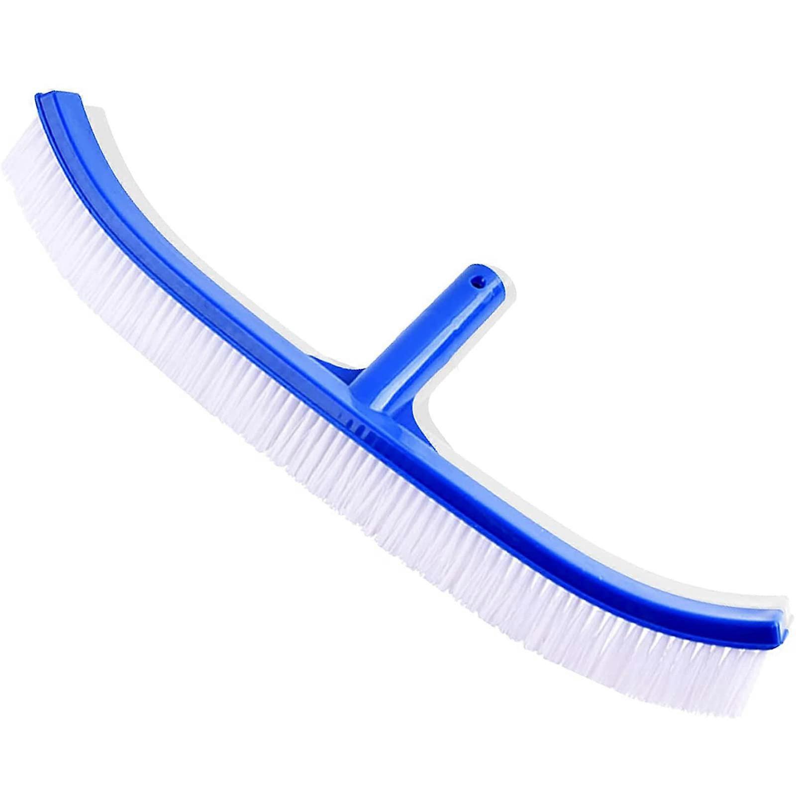 18 Inch Nylon Pool Brush Head with Curved Ends and EZ Clip for Swimming Pool Walls and Floors
