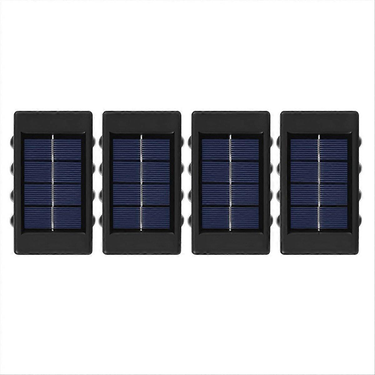 4PCS Solar Wall Lamp Outdoor Waterproof Solar Powered Light,B