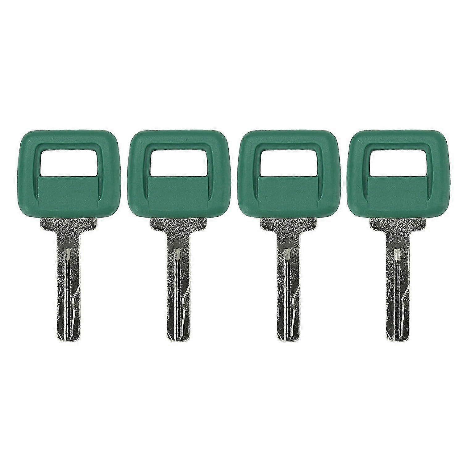 4PCS 11039228 Ignition Keys Compatible with Vol-vo Loaders and Articulating Haul
