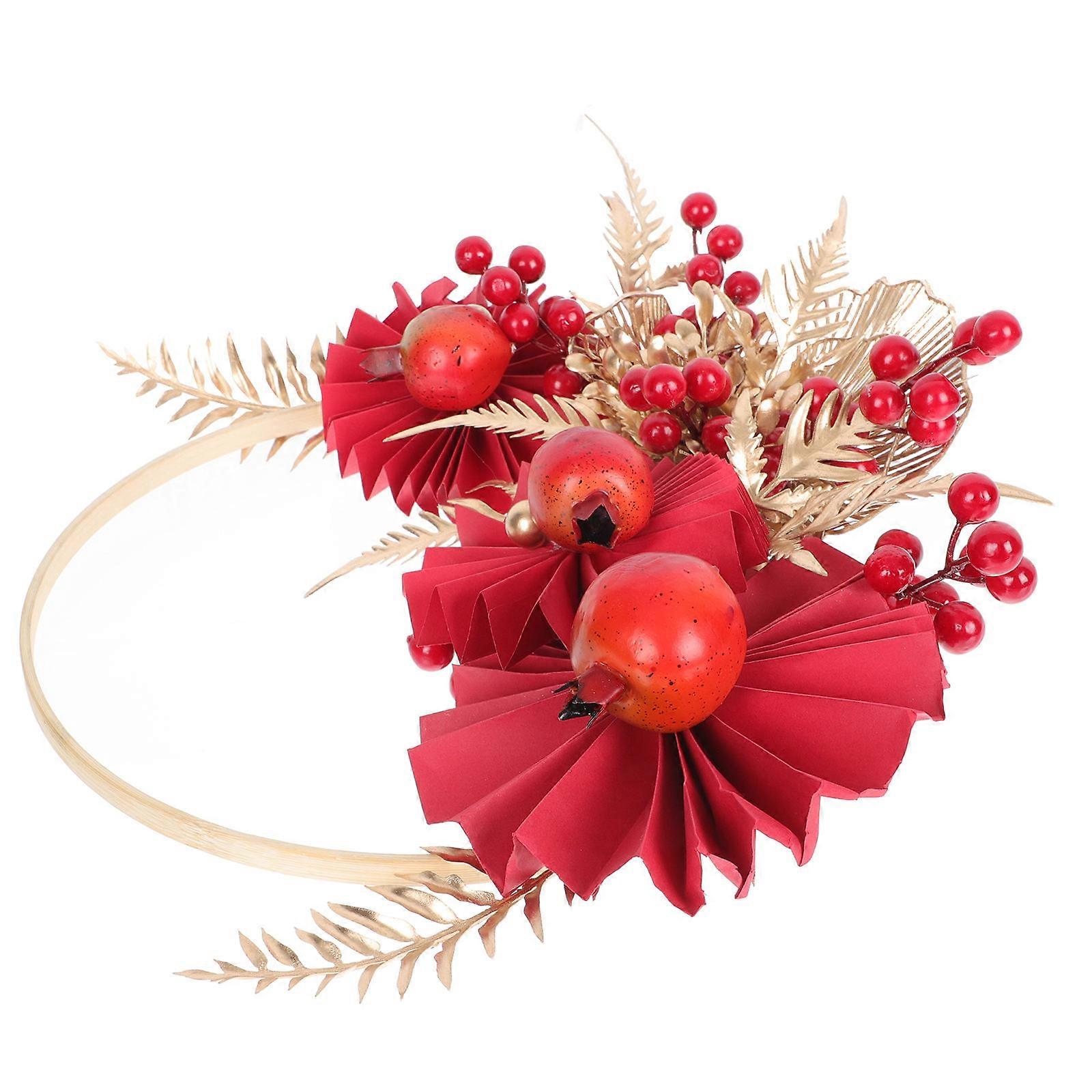 Ring Artificial Wreath Decorative Wreath for Festive Decor 1Pcs