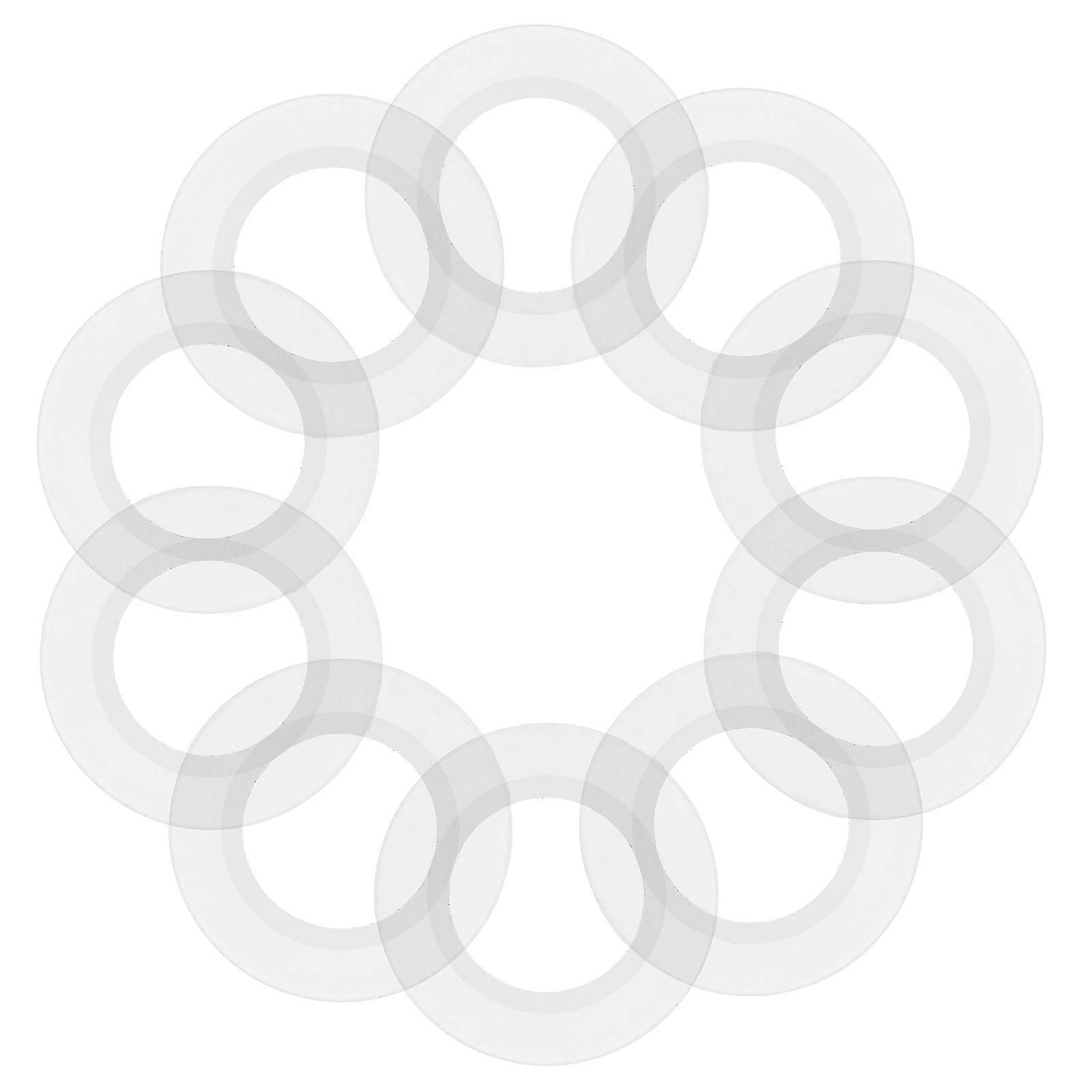 O-Ring Gasket Set Silicone Drain Sealing Ring for Basin 10Pcs Transparent