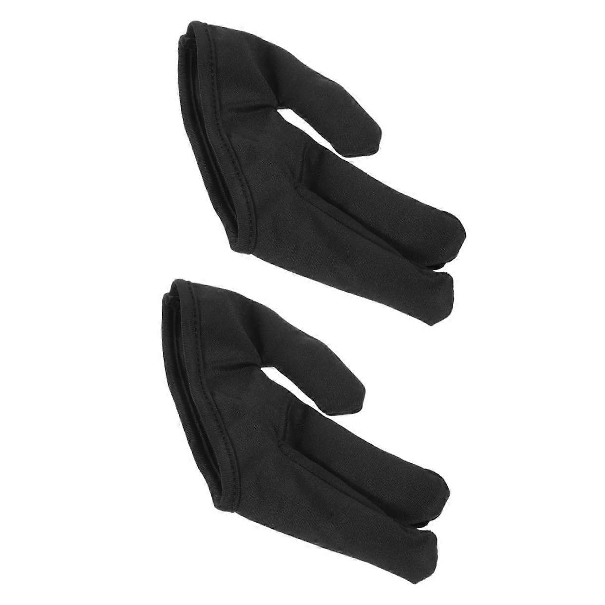 2pcs Heat Resistant Hair Styling Gloves with Secure ThreeFinger Grip for Curling and Straightening