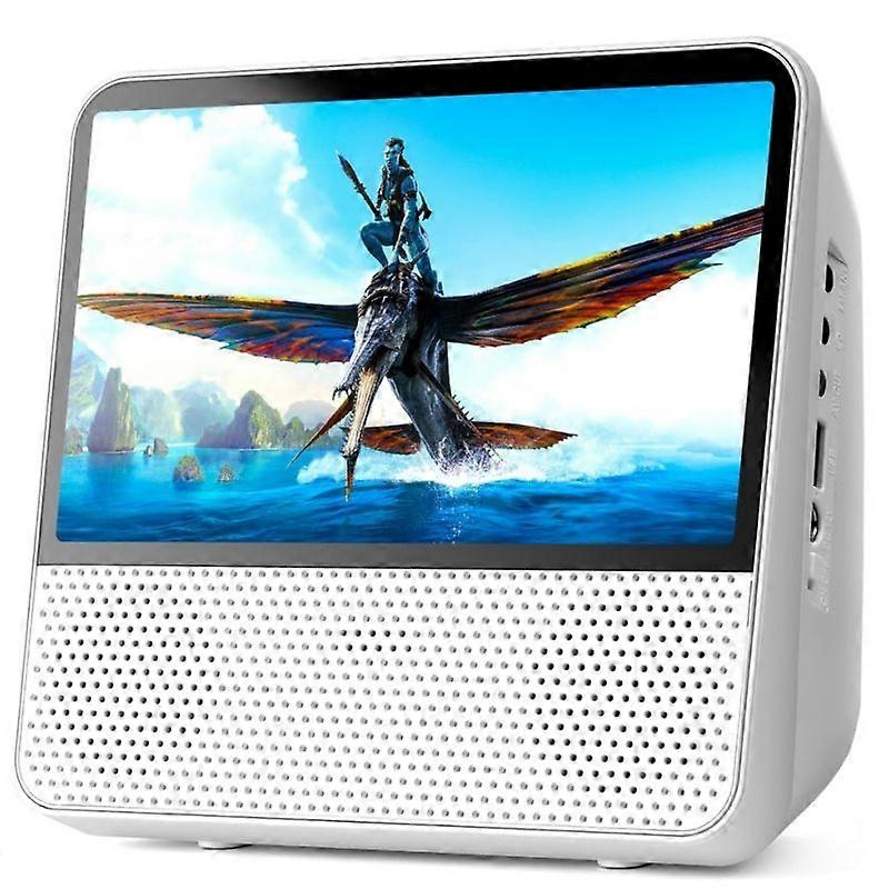 Portable DVD Player with Screen,Hi-Fi Stereo Sound,Sync TV, Resume Playback CD/Bluetooth/USB/Line/Timer/Repeat White UK plug