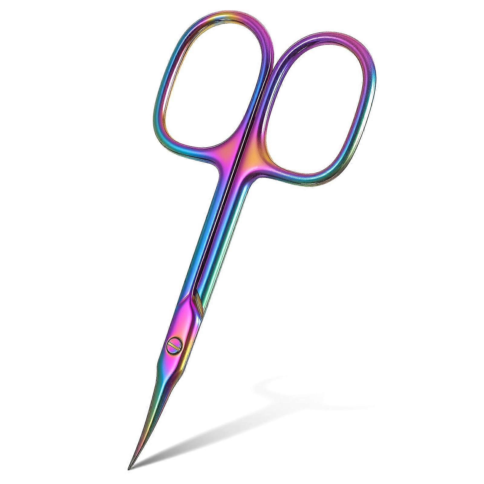 Professional Curved Cuticle Scissors Stainless Steel Nail Trimmer with Precision Tip for Manicure
