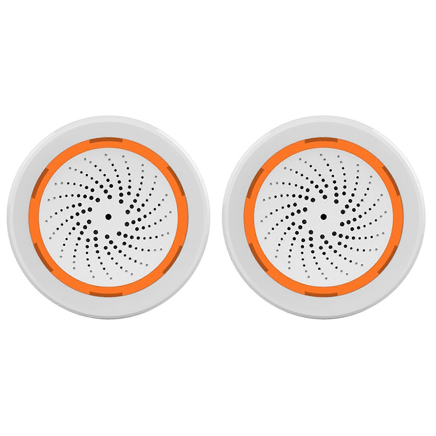 2X ZigBee NEO 90DB Sound and Light Sensor Tuya Smart Life Built-In Siren Alarm Sensor