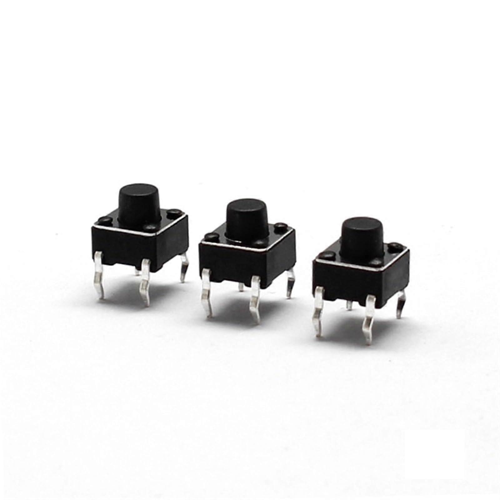 FL7-010-6 Micro Tact Push Button Switches 4Pin 6X6X6 DIP 50PCS 12V Copper Compatible with Various Applications