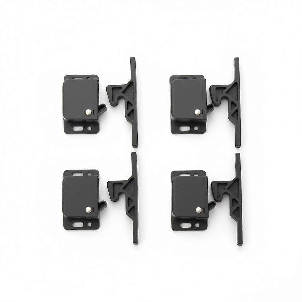 4 Pack RV Cabinet and Drawer Latch Black Secure Closure for Camper Trailer Motorhome