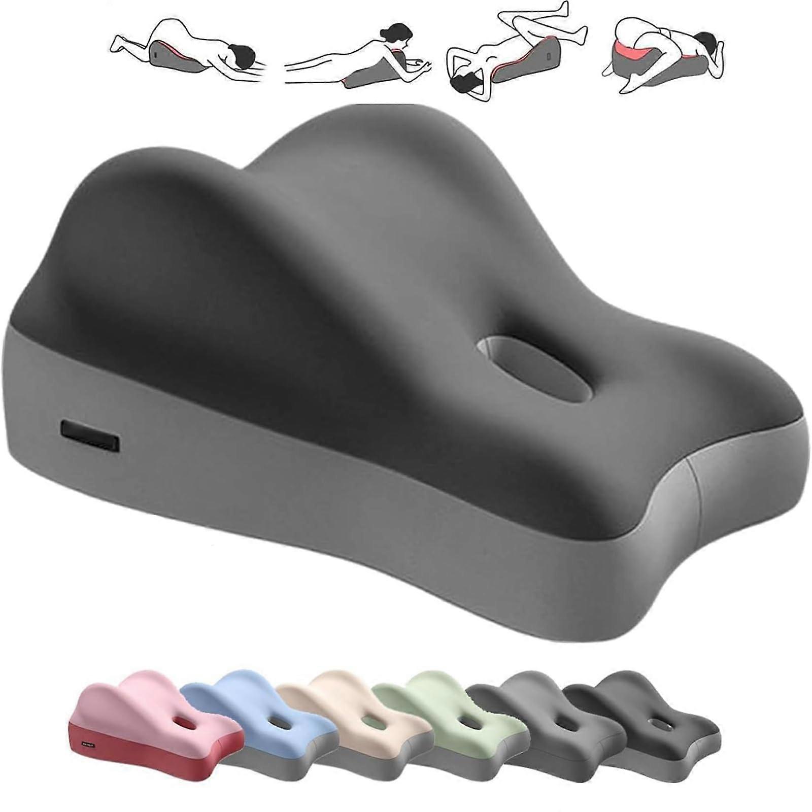 Pregnancy Support Pillow with Ergonomic Backrest Cushion, Firm Foam Core, Waterproof, Black