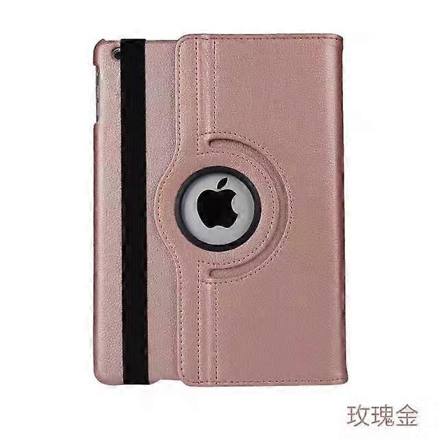 Case For Ipad 2019 Mini 5/mini 4 Rose Gold Lychee Texture Rotating Leather