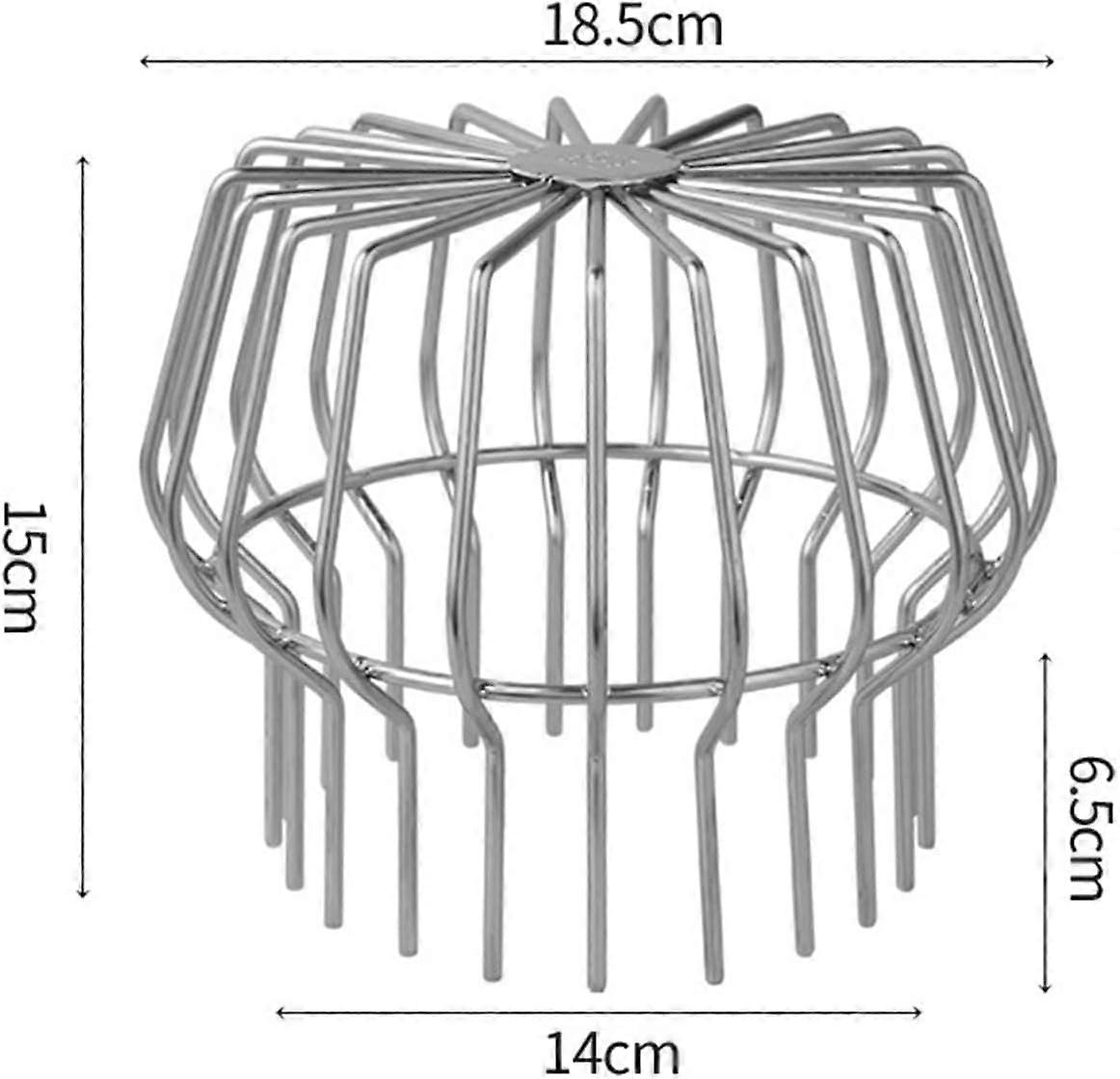 Gutter Leaf Guard Stainless Steel 6 Inch Downspout Strainer for Clog Water Flow
