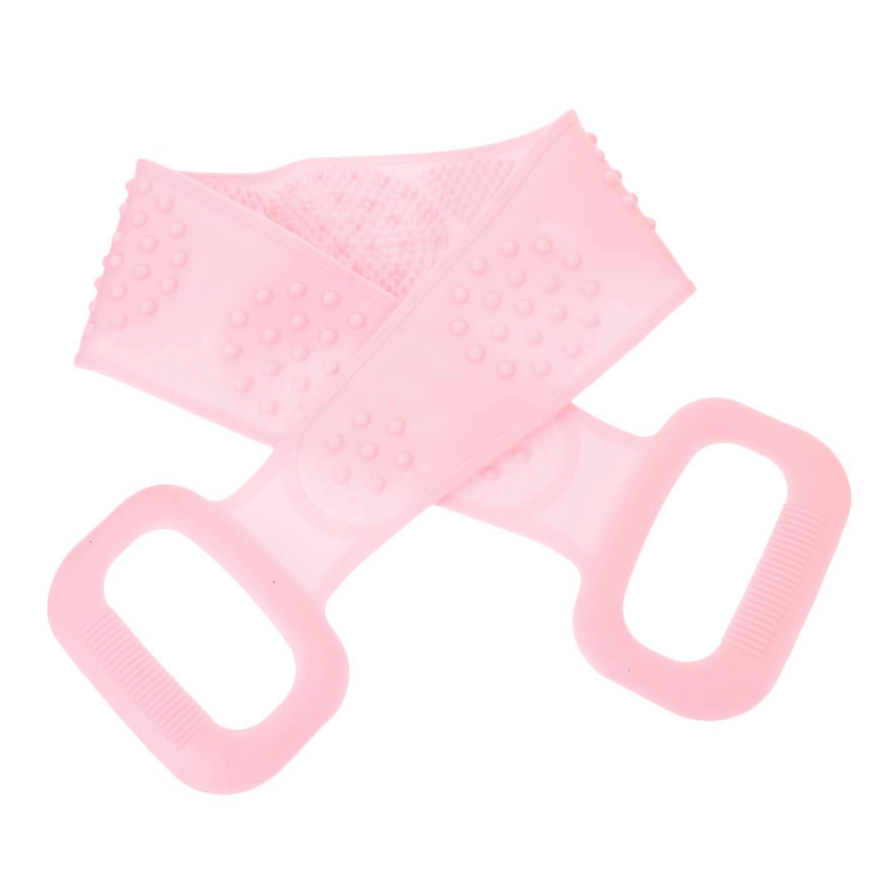 Silicone Back Scrubber for Shower Long Bath Towel Watermelon Red Exfoliating Strap Quick Dry