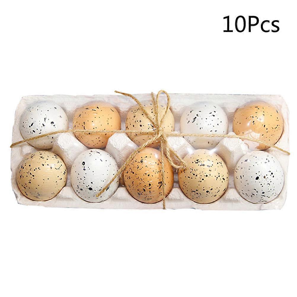 Artificial Eggs Hanging Drop for Easter Decor Plastic 10Pcs Set
