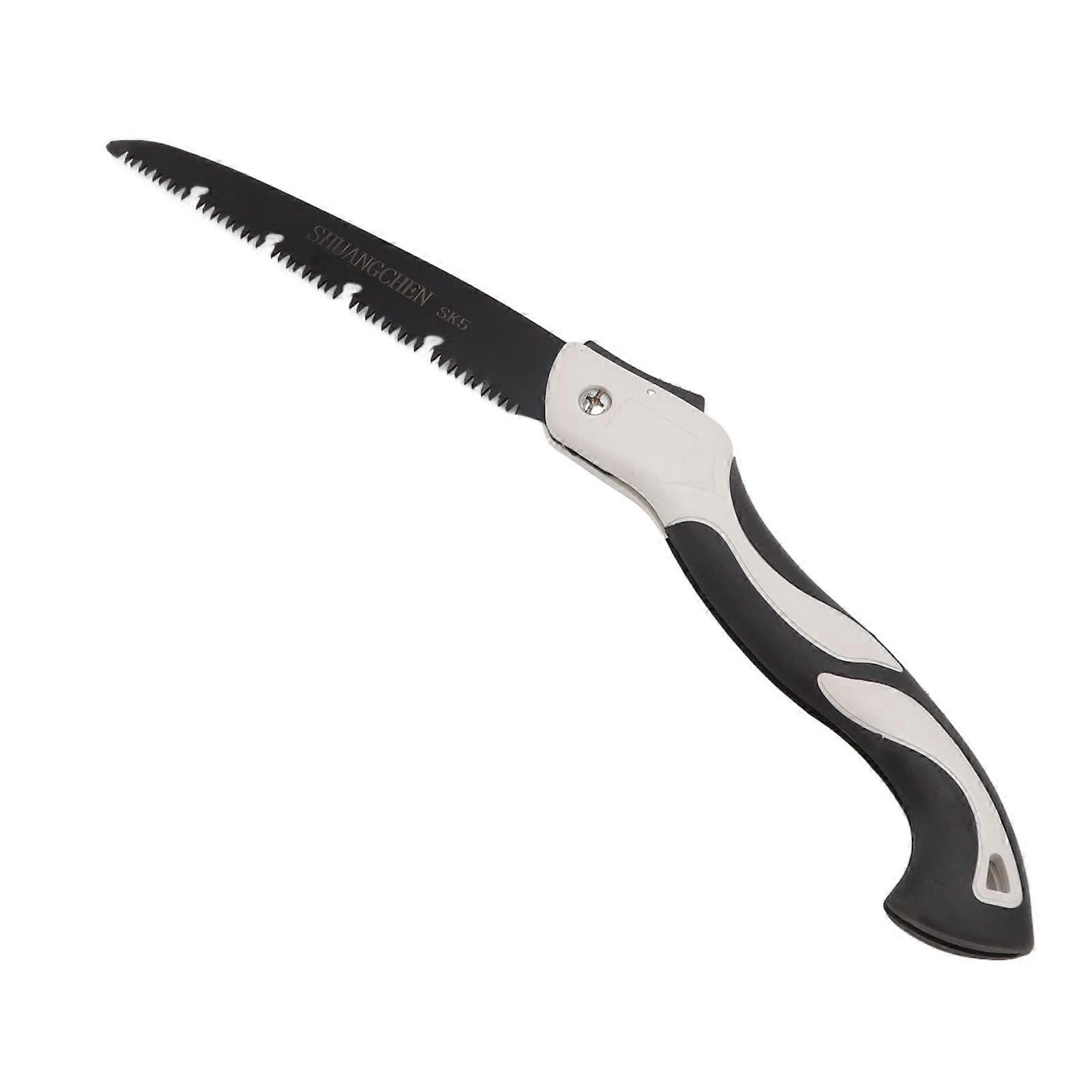 Folding Pruning Saw with Triple Cut Teeth, Locking Design for Tree Branch Cutting and Gardening