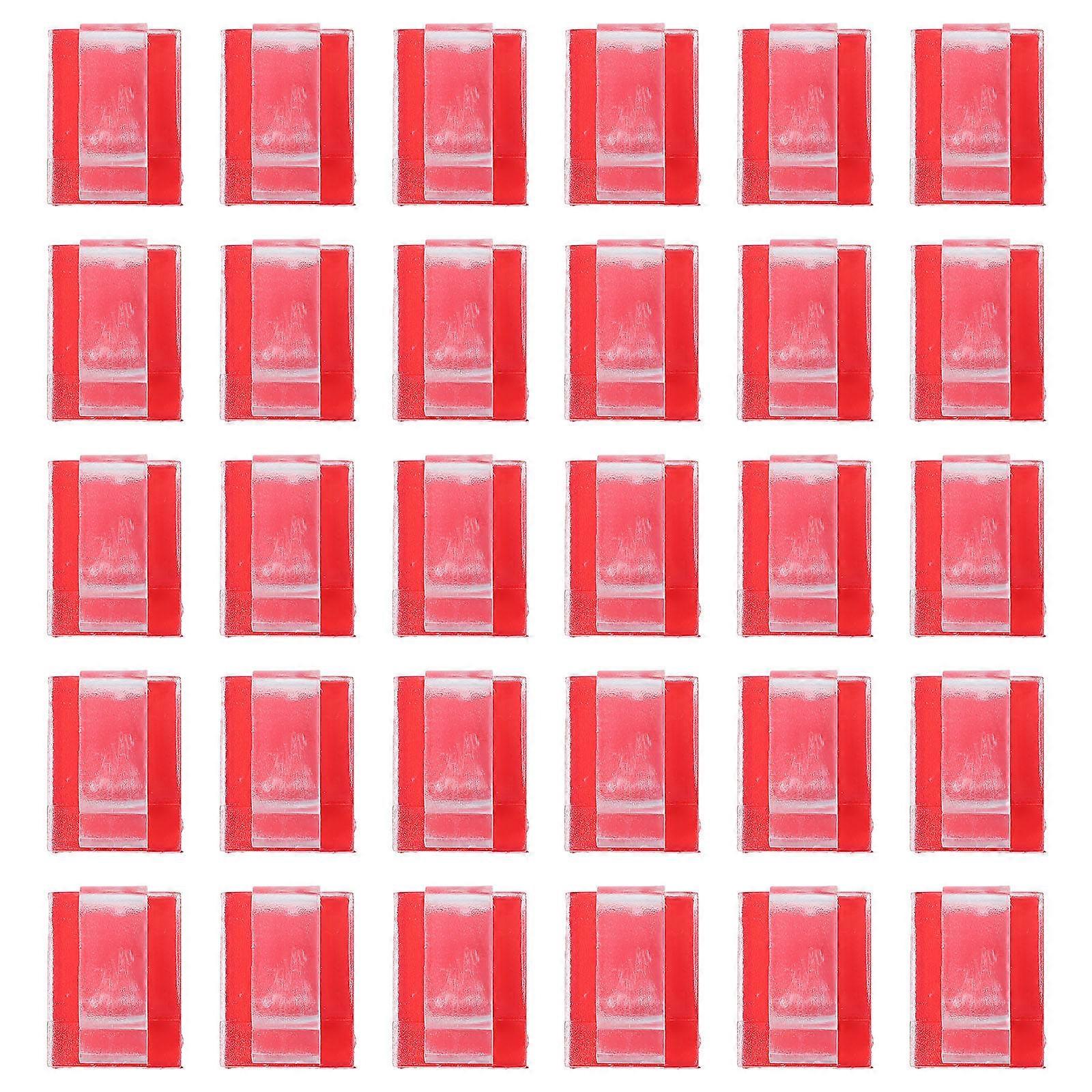 Cable Clips Line Clip Red Plastic for Cable Use 100Pcs Adhesive Organizer