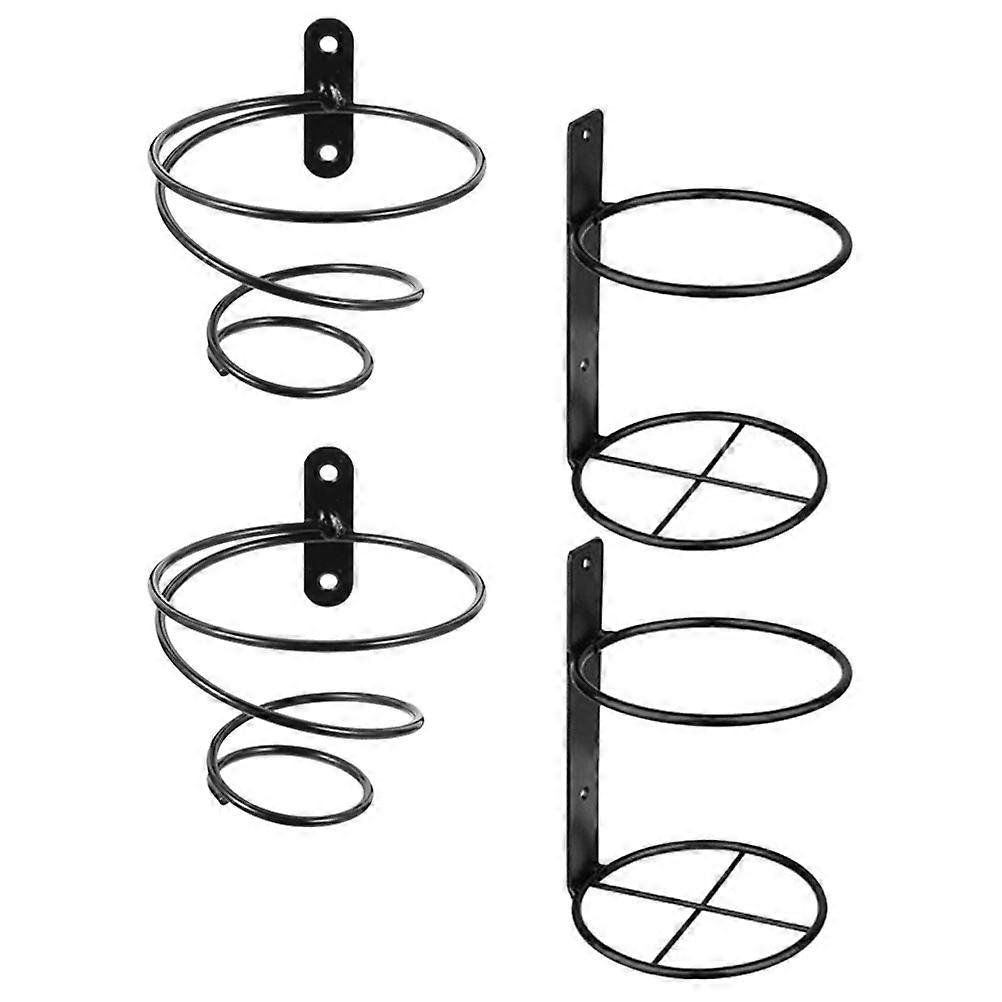 Black Metal Rack Wall Mounted Single Holder for Storage Use 8Pcs