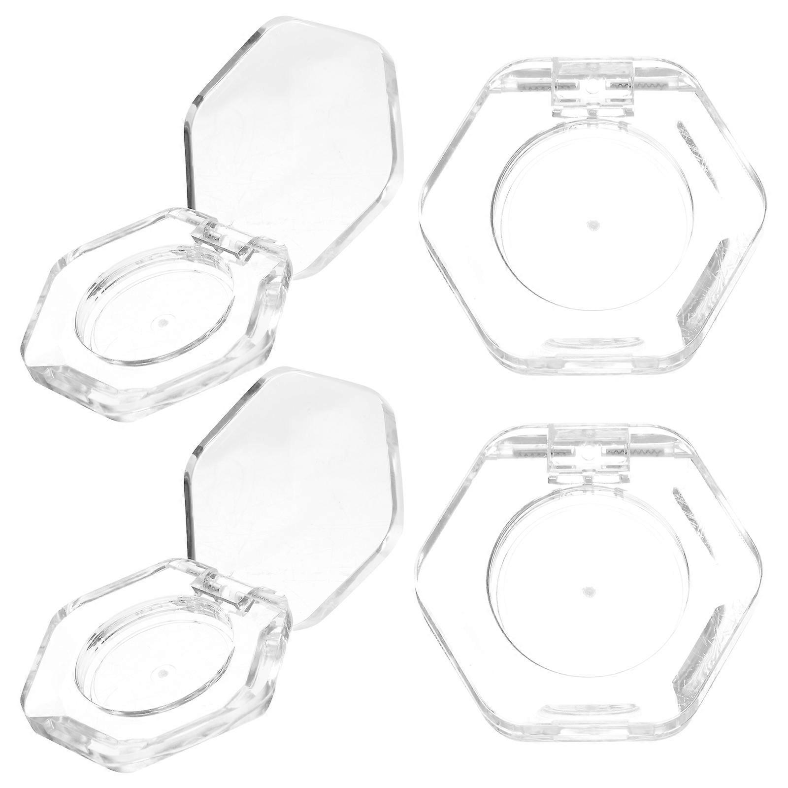 Eyeshadow Pan Transparent for Storage 16Pcs Hexagon Refillable Cosmetic Case