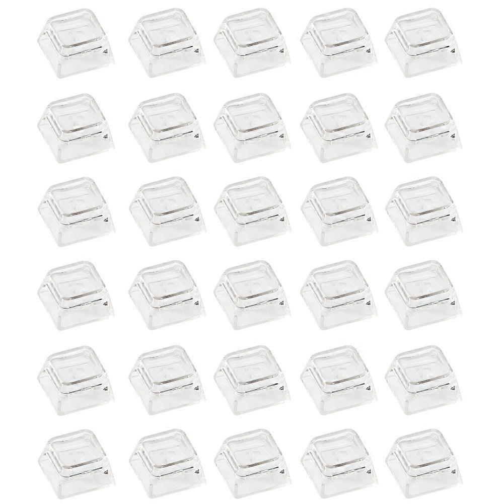 30pcs XDA Profile Transparent Keycaps for MX Mechanical Keyboards Blank PC Caps