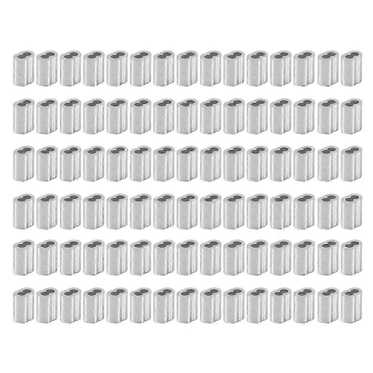 120x Aluminum Crimping Loop Sleeve for 2mm Diameter Wire Rope