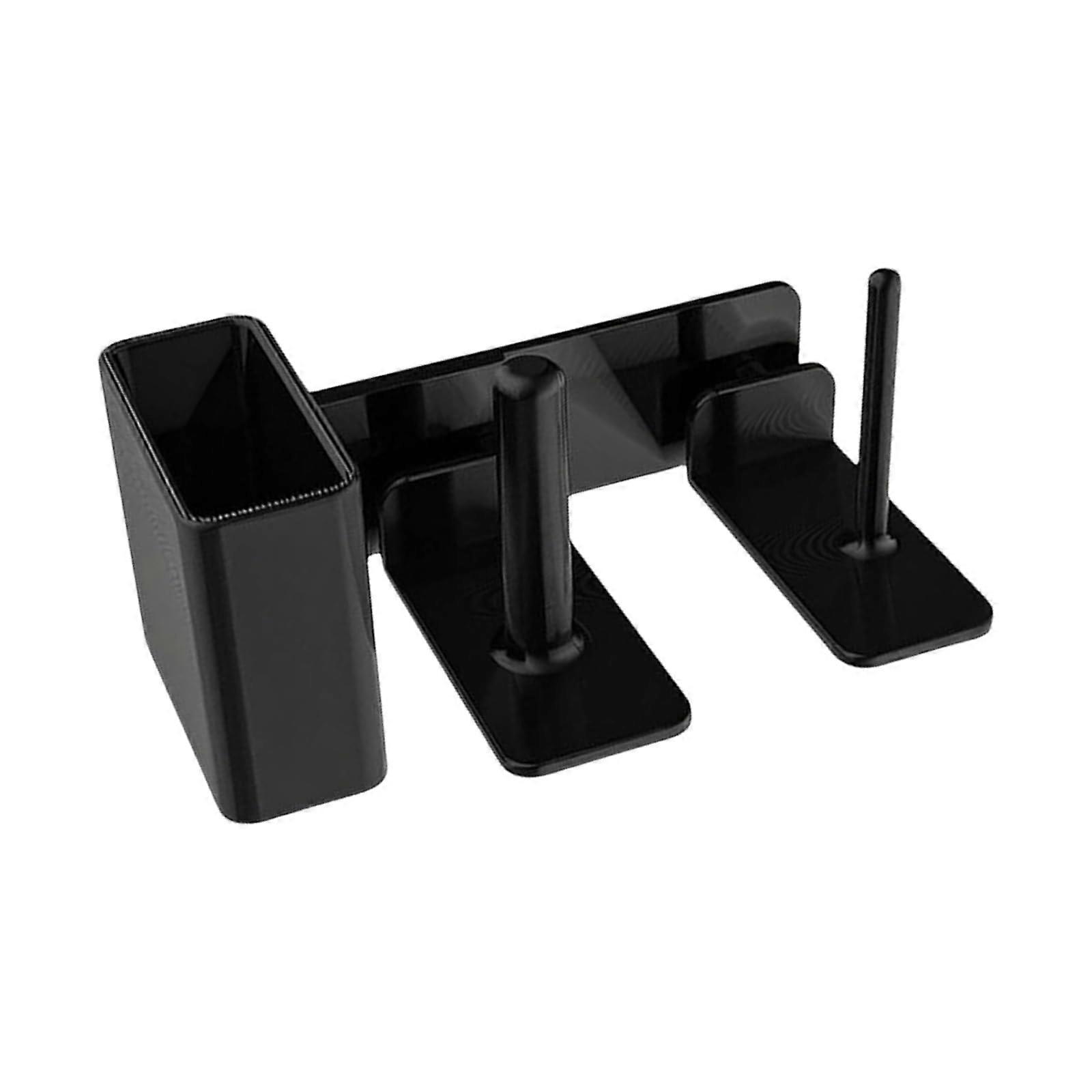 Side Mounted Cup Holder Organizer with Straw and Lid Storage for Slushy Machine Kitchen Use