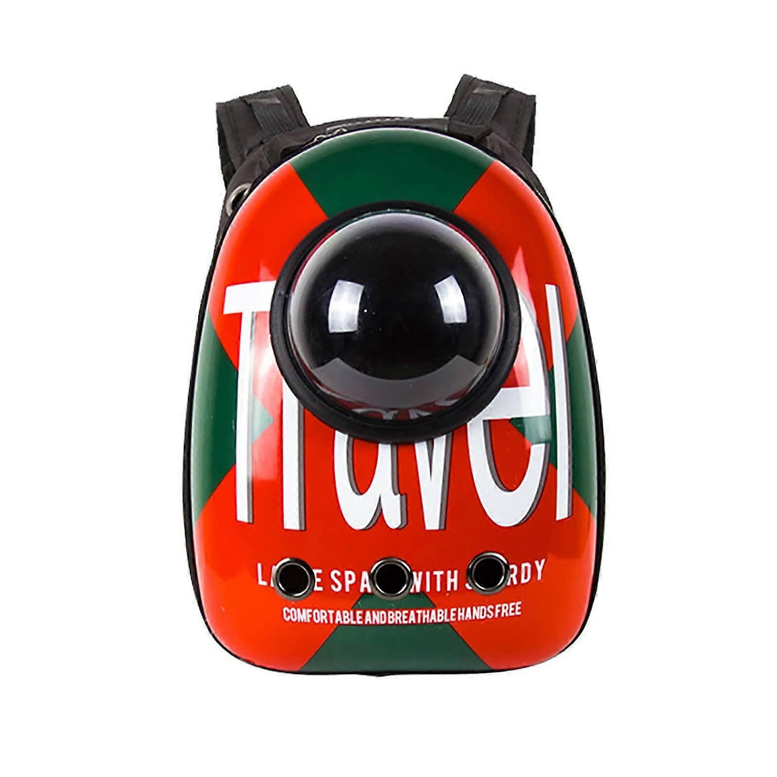 Cat Backpack Carrier with Space Capsule Window, Ventilated Pet Travel Backpack for Hiking