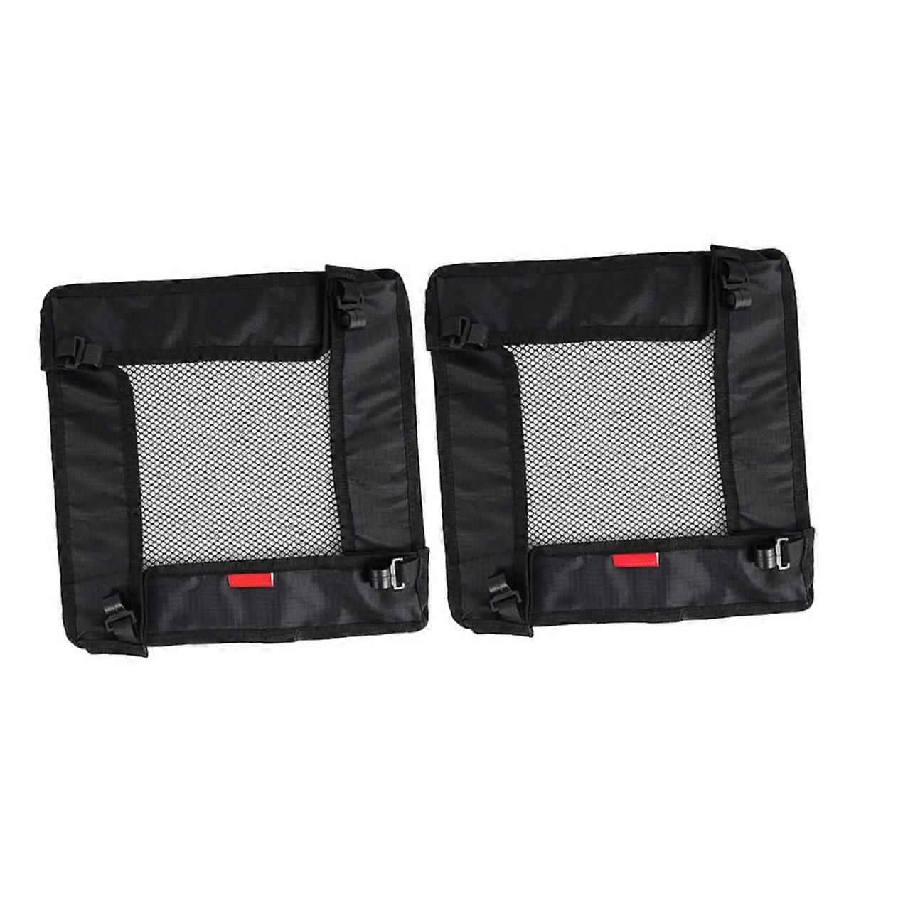2pcs Camping Hanging Mesh Storage Bag with Foldable Outdoor Table Net Organizer for Picnic