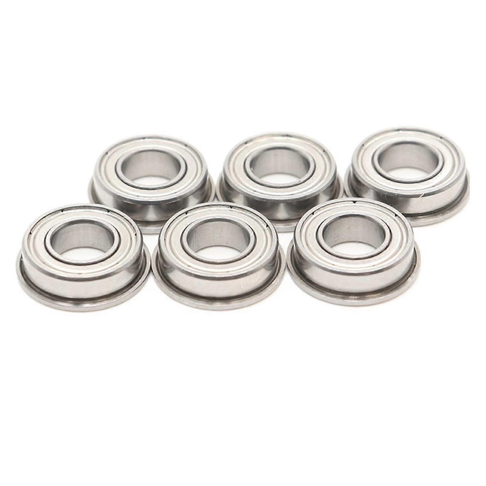 F6800  Speed Flanged Ball Bearings 6pcs, Durable Shielded Single Row Design for Smooth Rotation