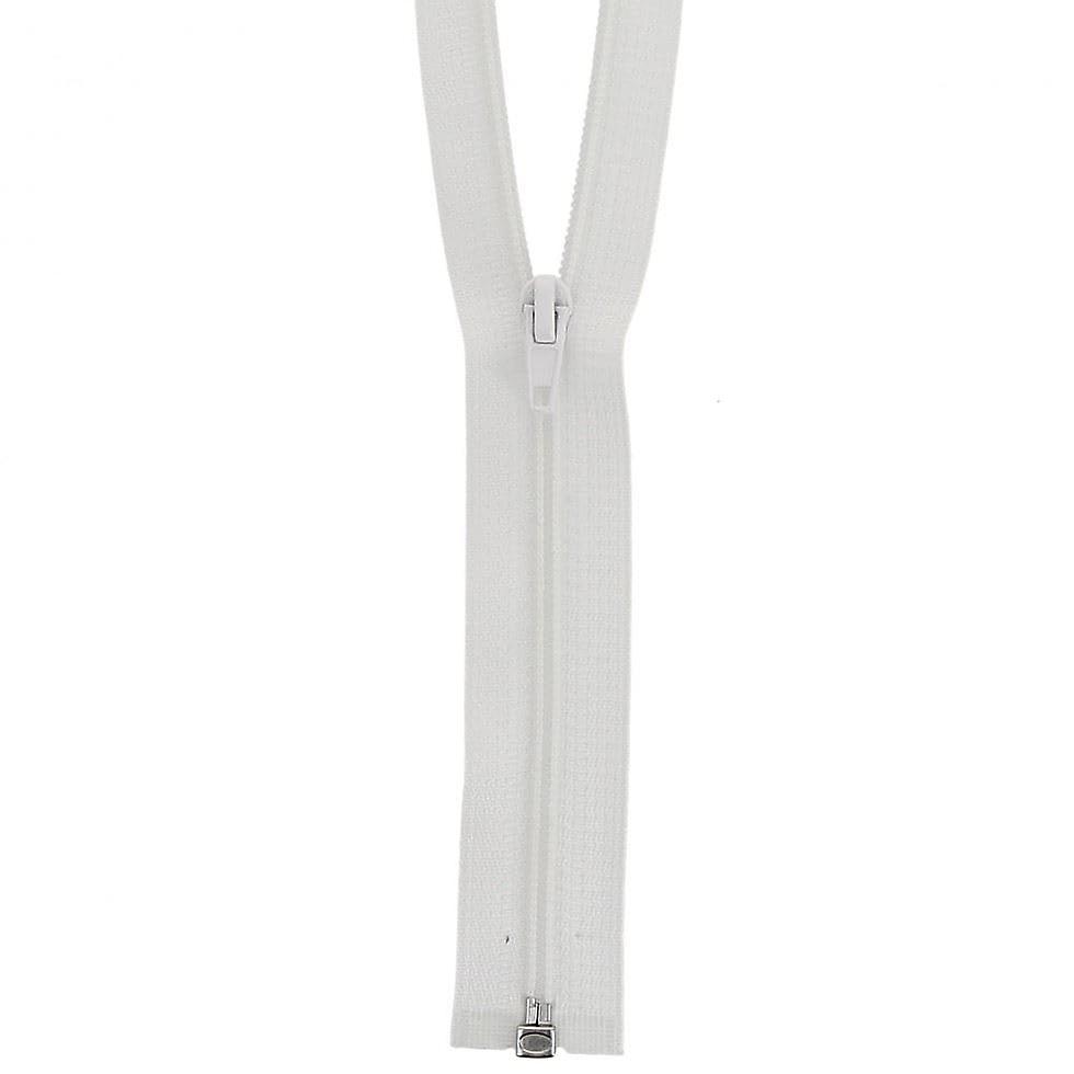 No. 4 White 30 cm Separable Spiral Coil Zipper for Jacket Replacement Smooth Glide Operation