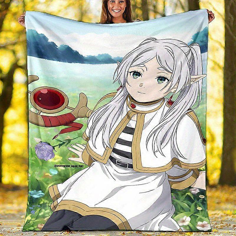 Anime-Themed Blanket Soft Cozy Polyester Knit with Vibrant