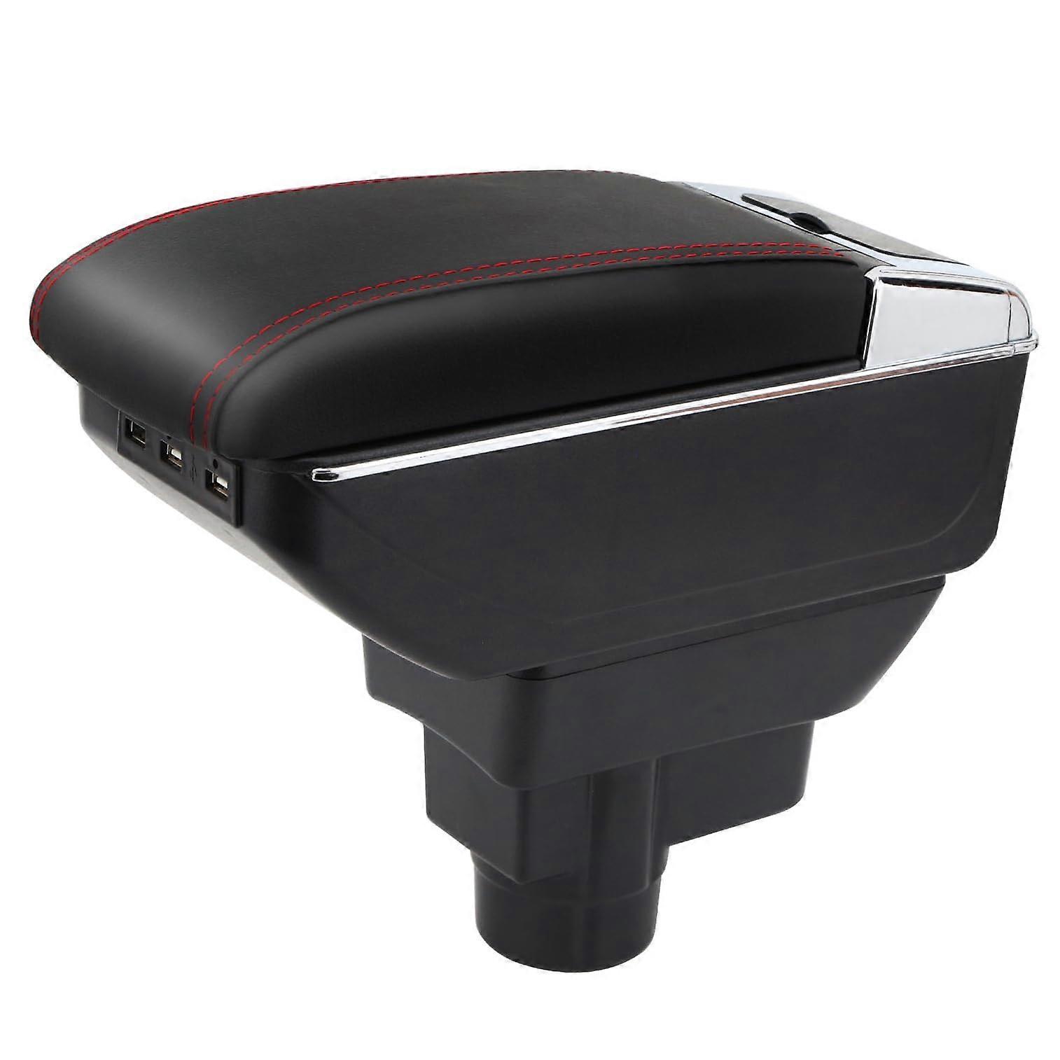 Armrest with Double Layer Storage, 7 USB Ports, Cup Holder and Ashtray for Opel Corsa 20062014