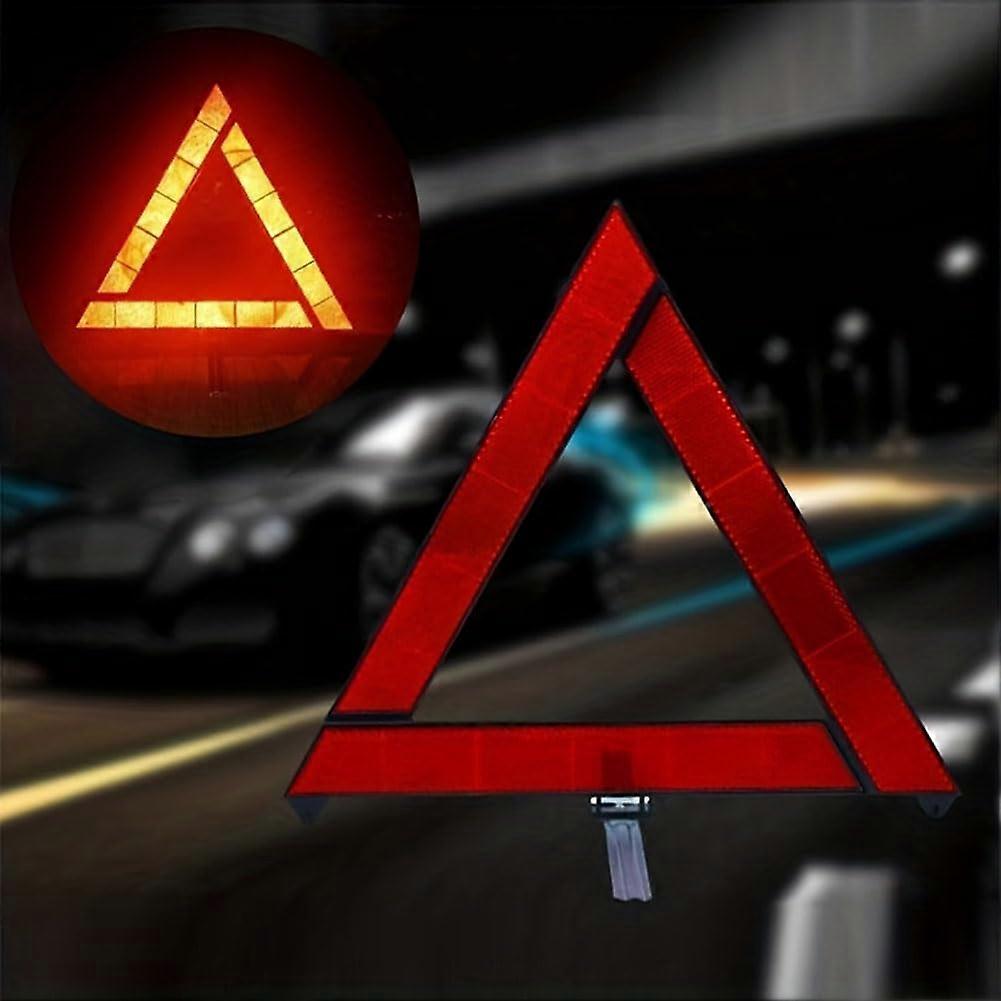Emergency Warning Triangle with Stable Tripod Base for Enhanced Night Visibility for BMW